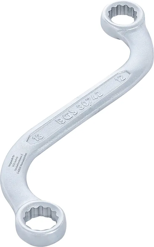Aktuell S-Form Doppel-Ringschlüssel Zwölfkant 12 x 13 mm
