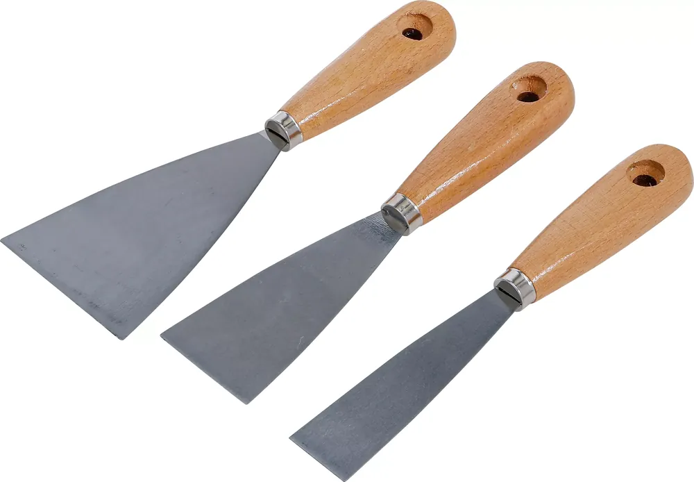 Must-Have Spachtel-Satz 3-tlg. mit Holzgriff 30 / 50 / 80 mm