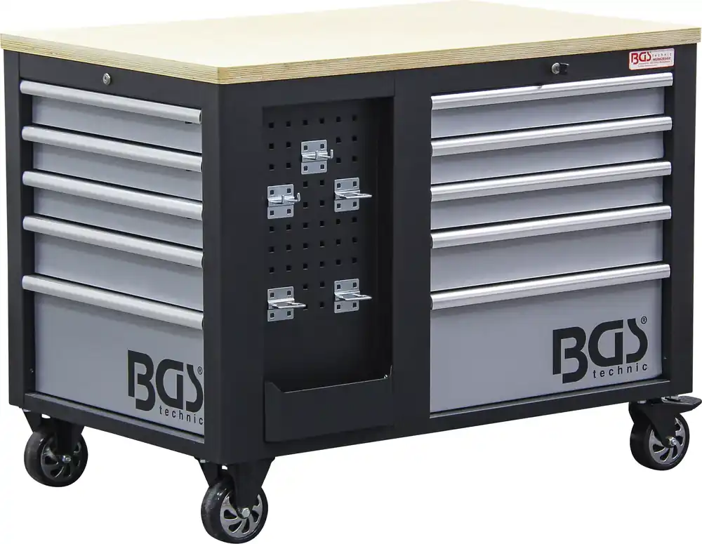 Werkstattwagen mit 10 Schubladen und Schrank – leer Top-Preis