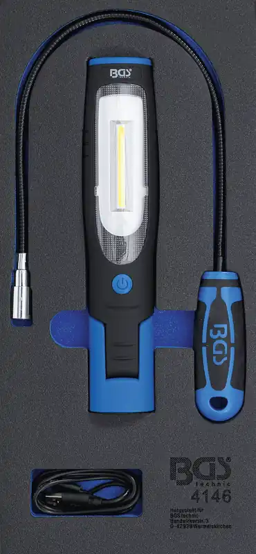 Werkstattwageneinlage 1/3 Handlampe und Magnetheberlampe 3-tlg. Aktuell