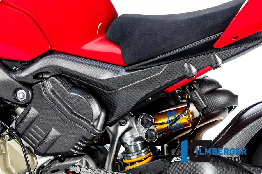 Zertifiziert Ilmberger Carbon Rahmenheckverkleidung links matt passend für Ducati Streetfighter V4