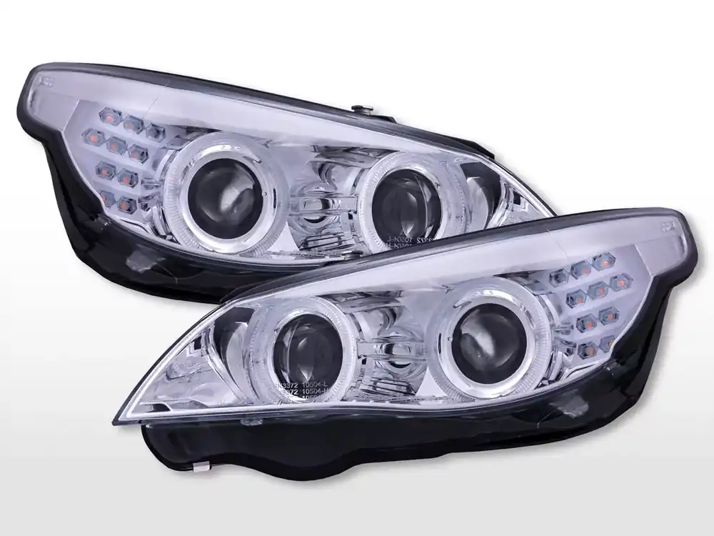 Angebot Xenon Angel Eyes Scheinwerfer passend für BMW 5er E60/E61 Chrom