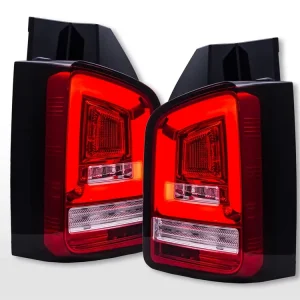 Abverkauf LED Rückleuchten passend für VW T5 2003-2010 Heckklappentür-Version rot/klar