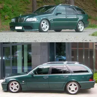 Preisknaller K.A.W. Tieferlegungsfedern passend für Mercedes C Klasse T-Modell S202 (06/1996–03/2001)