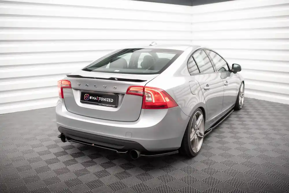 Heck Ansatz Flaps Diffusor passend für Volvo S60 R-Design Mk2 Online Kaufen