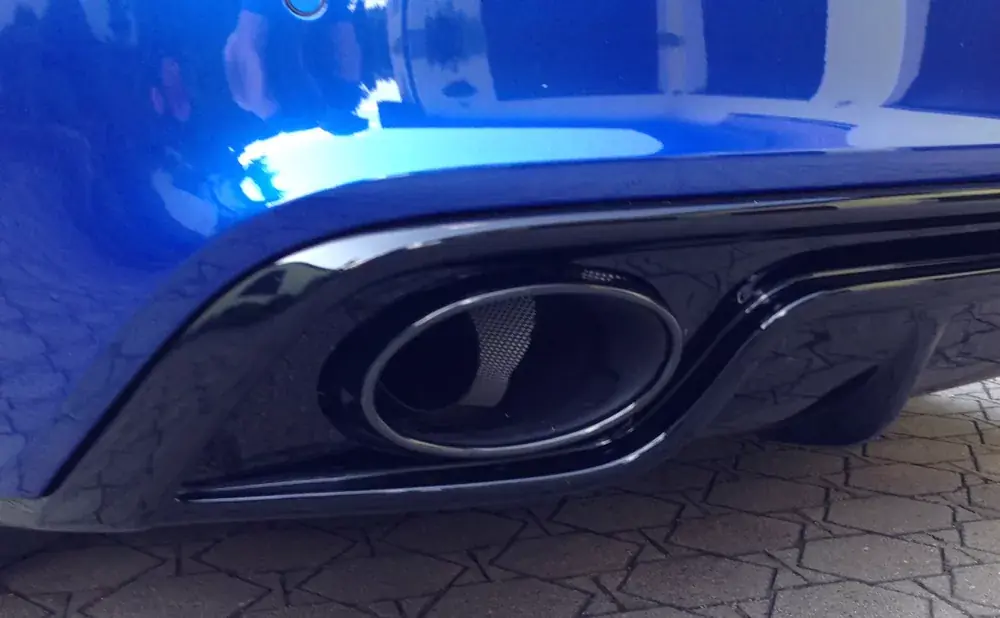 Endrohrblende rechts schwarz 185x120mm oval passend für Audi A4 B8 Preisknaller