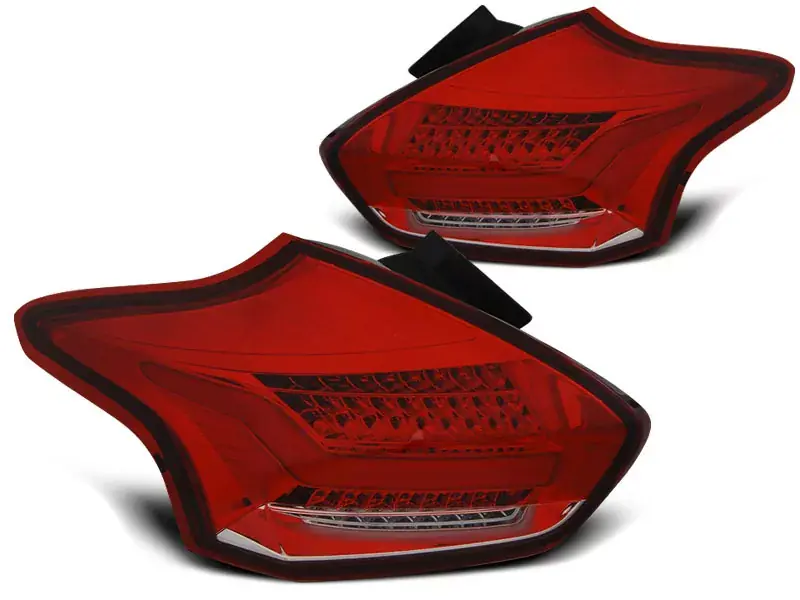 LED Rückleuchten rot/weiß mit dynamischem Blinker passend für Ford Focus 3 2015–2018 Online Kaufen