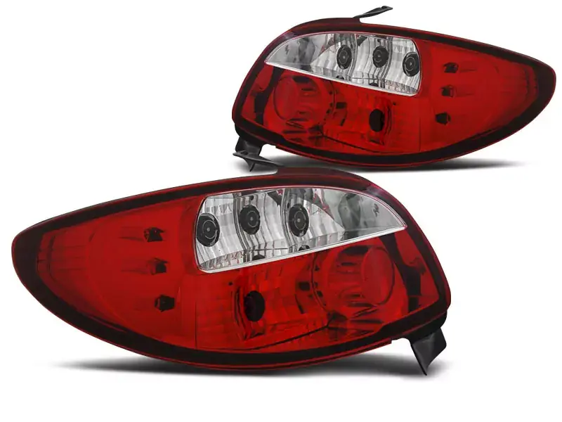 Rückleuchten rot/weiß passend für Peugeot 206 Hatchback 3D/5D Wochenendangebot