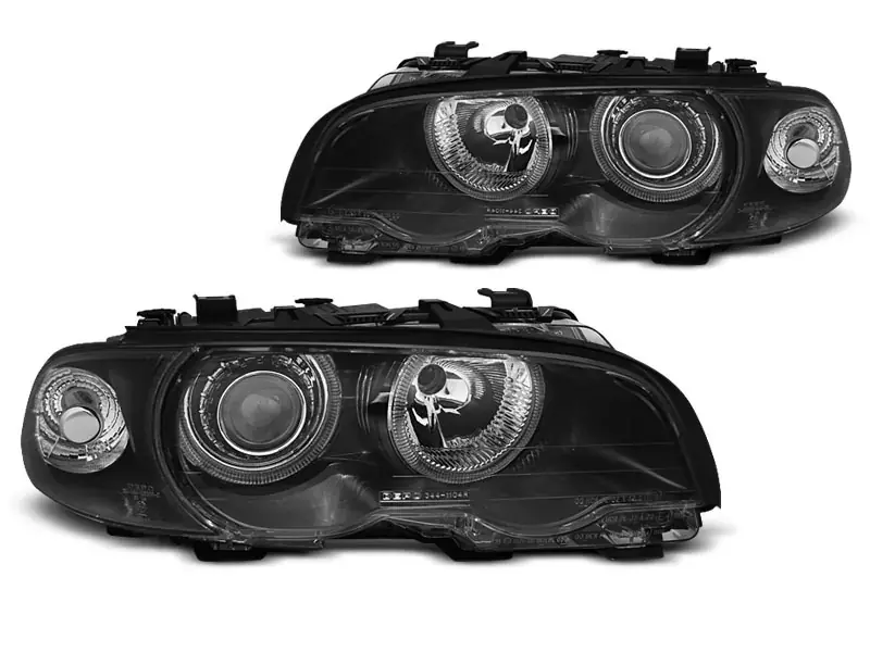 Preiswert Scheinwerfer Angel Eyes schwarz passend für BMW E46 Coupé Cabrio
