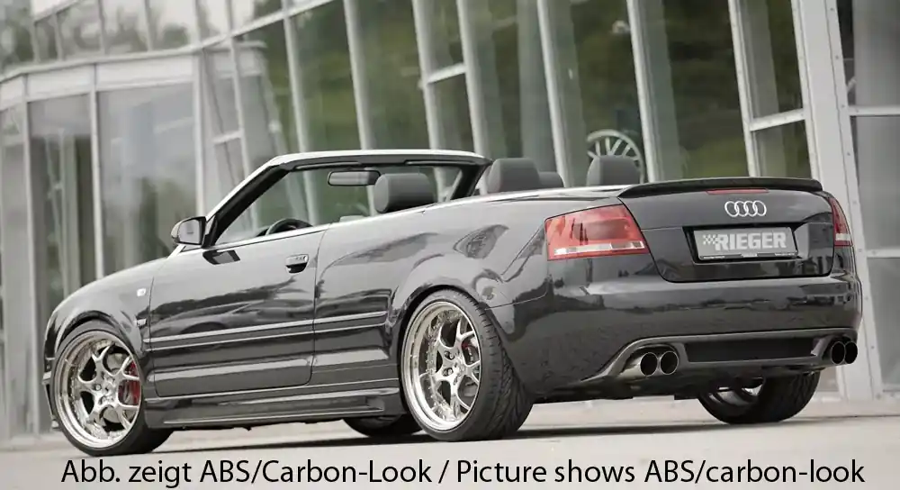 Expressversand Rieger Heckeinsatz passend für Audi A4 (8H) Cabrio ab 2006