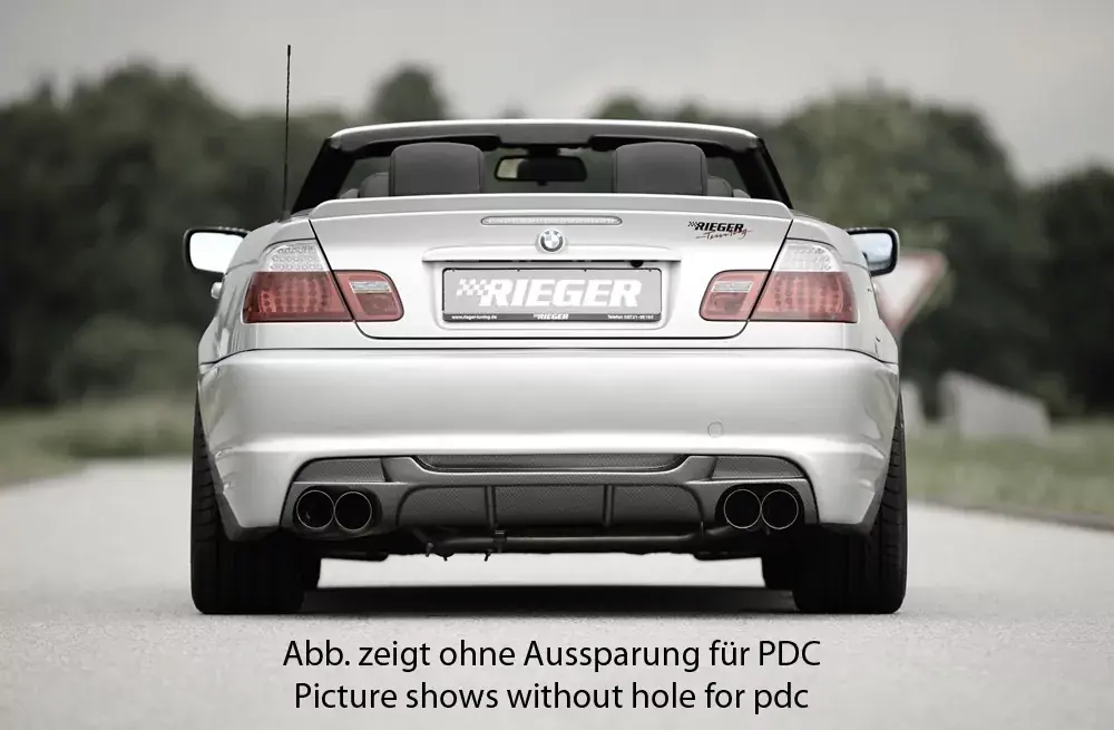 Versand Am Gleichen Tag Rieger Heckschürze passend für BMW 3er E46 Limousine (02/98–12/01)