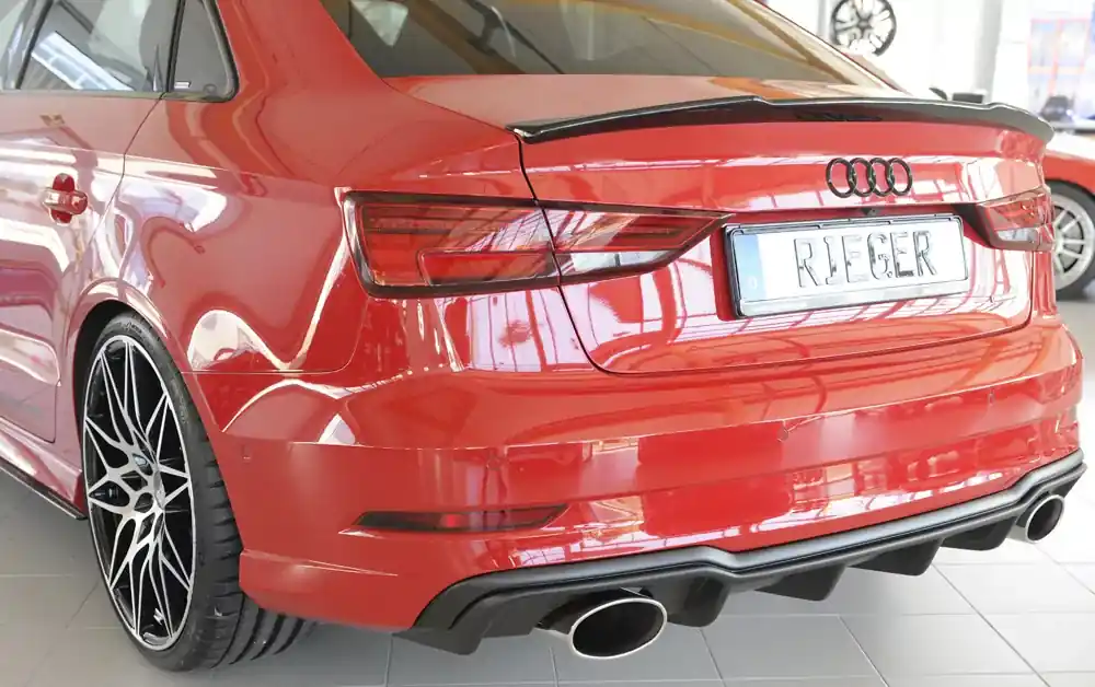 Garantierte Lieferung Rieger Heckeinsatz passend für Audi A3 S3 (8V) Cabrio (ab Facelift)
