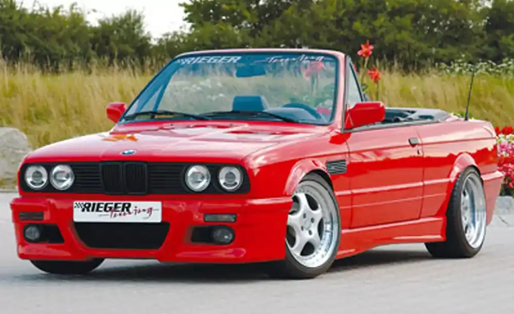 Begrenztes Angebot Rieger Spoilerstoßstange passend für BMW 3er E30 Cabrio