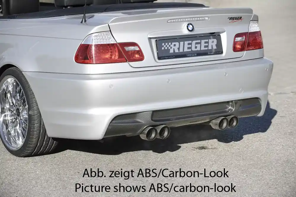 Rieger Heckeinsatz passend für BMW 3er E46 Cabrio (ab Facelift) Expressversand