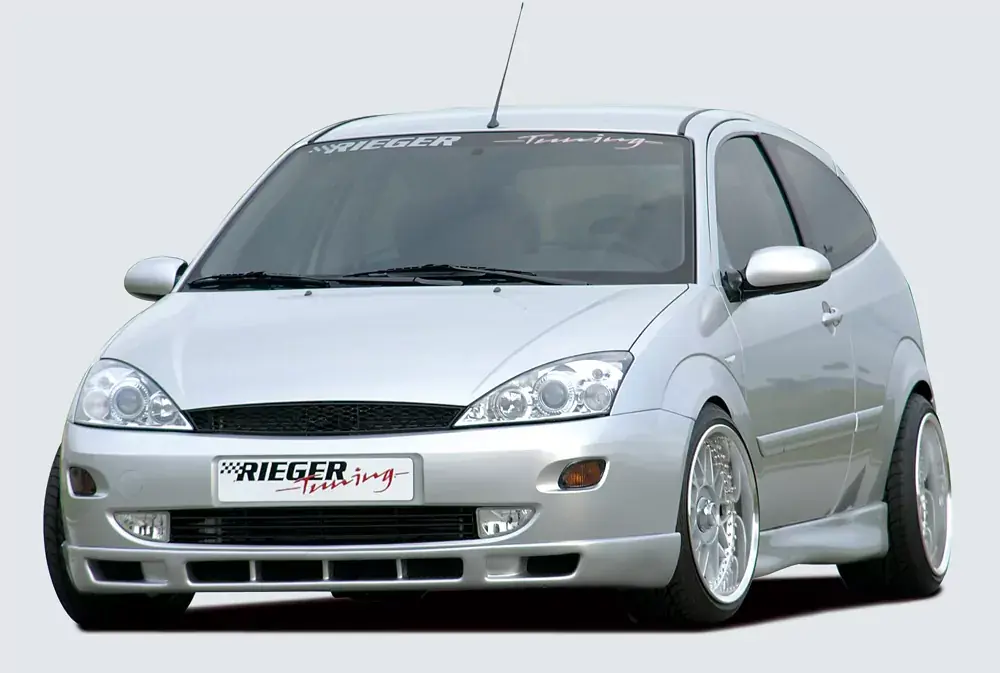 Bestpreis Rieger Spoilerlippe mit 6 Lüftungsschächten passend für Ford Focus 1 Kombi 98–10/01