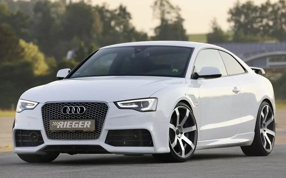 Rieger Spoilerstoßstange passend für Audi A5 (B8/B81) Cabrio 10.11–06.16 (ab Facelift) Markenware