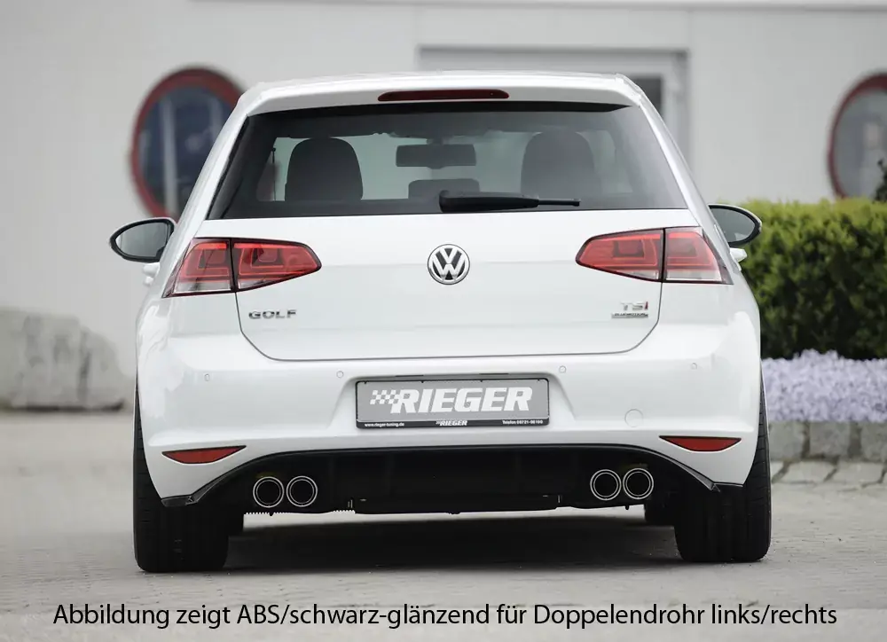 Neue Ware Rieger Heckeinsatz passend für VW Golf 7 3-tür. ab 10/2012