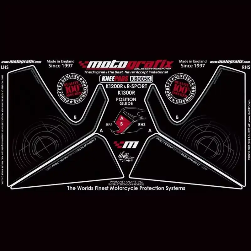 Kracherpreis Motografix Tankschutz Knie Pads passend für BMW K 1200/R/SPORT 2007