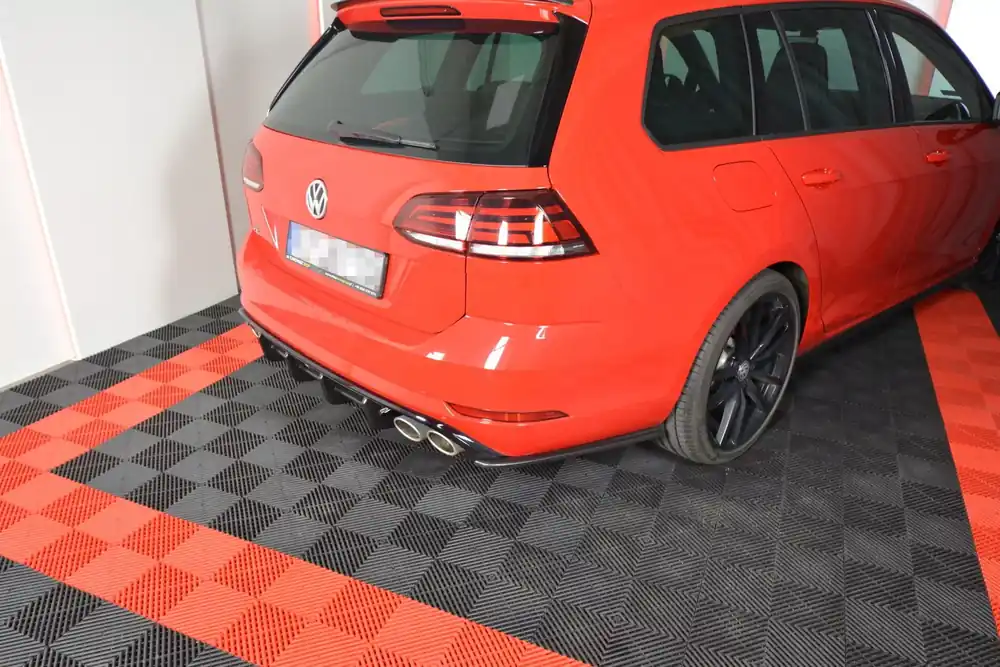 Heck Ansatz Flaps Diffusor passend für VW Golf 7 R Variant Facelift Garantierte Lieferung