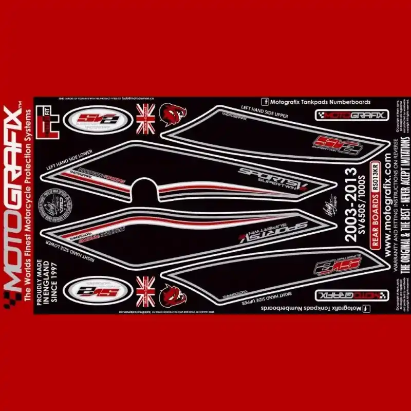 Motografix Steinschlagschutz hinten passend für Suzuki SV 650 / 1000 2003- Rabatt