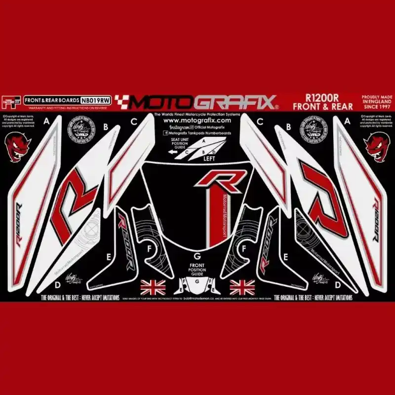 Motografix Steinschlagschutz Set passend für BMW R1200 R 2015–2018 Garantierte Lieferung