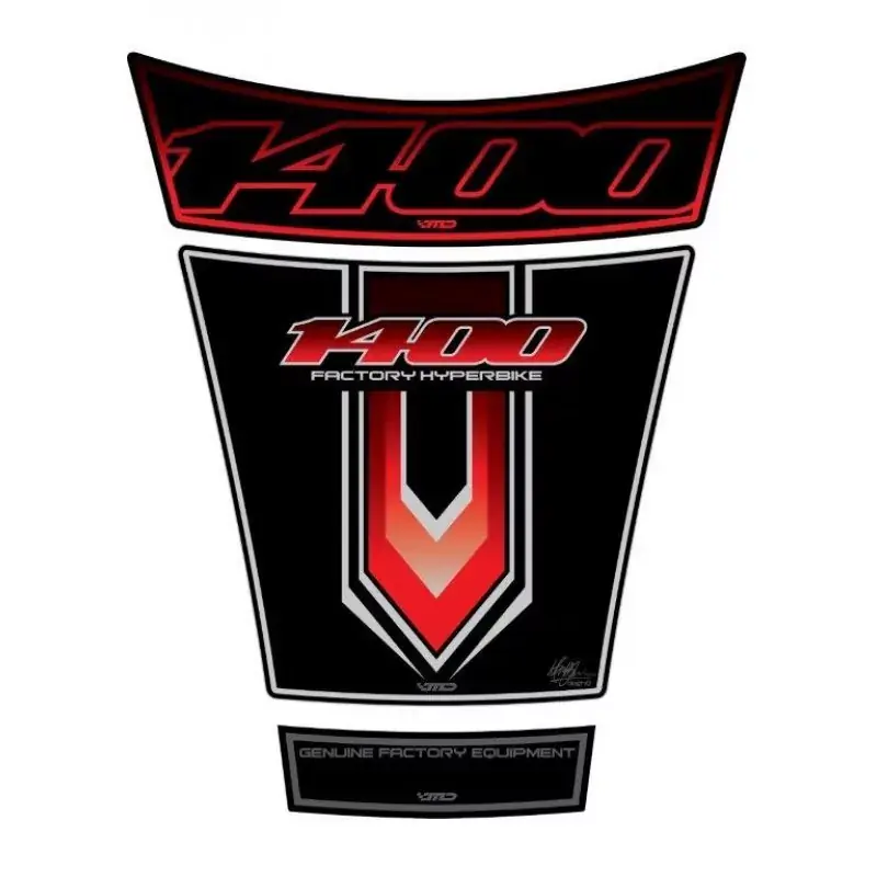Sonderaktion Motografix 3D Gel Tankpad Schwarz Rot passend für Suzuki GSX 1400