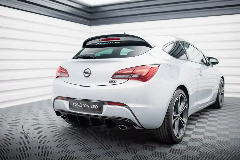 Solange Der Vorrat Reicht Diffusor Heck Ansatz passend für Opel Astra GTC OPC-Line J (Einzelauspuff li. re.)