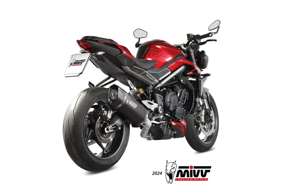 MIVV SR-1 Endschalldämpfer Titan Schwarz passend für Triumph Street Triple 765 R RS 2023-2024 Knallerangebot