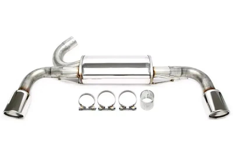 TA Technix Duplex Edelstahl Sportendschalldämpfer 1x100mm Links+Rechts passend für Volvo S60 II/V60 Diesel Typ F Abverkauf