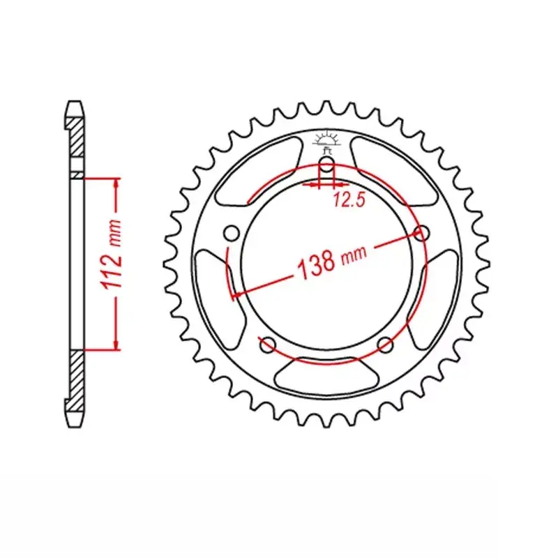 Nur Heute Kettenrad Stahl 41 Zähne 520 passend für Honda CB500