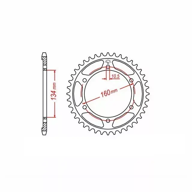 Neue Ware Kettenrad Stahl 41 Zähne Teilung 525 passend für Honda CBR600RR PC40