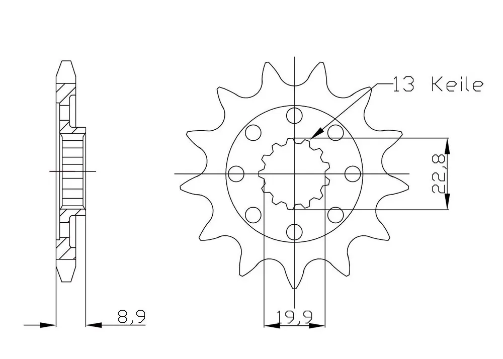 Angebot Ritzel 14 Zähne Teilung 520 passend für Suzuki RM-Z250