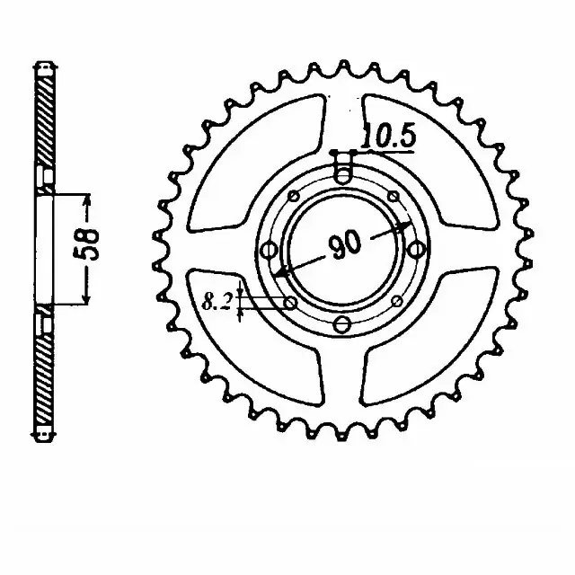Kettenrad Stahl 30 Zähne Teilung 520 passend für Honda CM250 MC06 Neue Ware