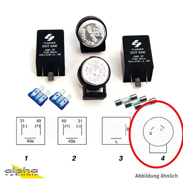 Blinker Relais 12V 2x8W–23W + 3,4W passend für italienische Motorräder Neue Kollektion