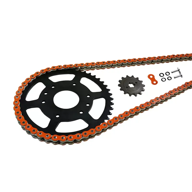 EK Chain Kettensatz 525MVXZ-2 orange passend für Triumph Tiger 900 GT / Rally / Pro ab 2020 Begrenztes Angebot