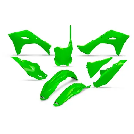 Neu Plastik Kit KX 450 2024 neon grün UFO
