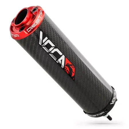 Preis Gesenkt Endschalldämpfer Voca Bestia carbon / rot