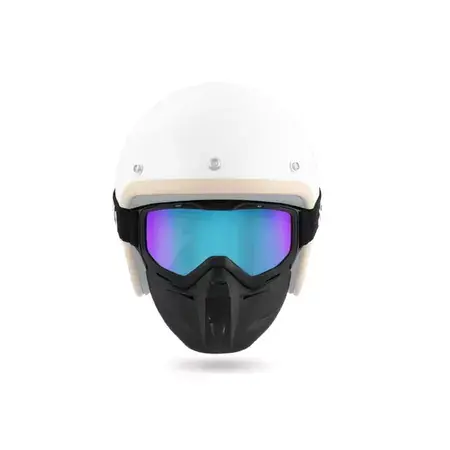 Gesichtsmaske mit Crossbrille für Jethelm NoEnd, Iridium Top-Seller