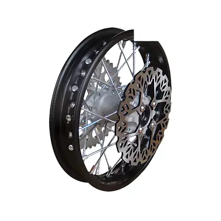 Neuheit Hinterrad 10" m. Bremsscheibe + Kettenrad Pitbike YCF50A ap. 2012