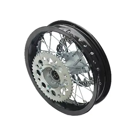 Hinterrad Alu Supermoto 2.5x12" m. Bremsscheibe + Kettenrad Pitbike Angebot