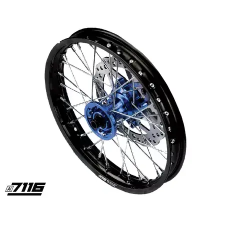 Felge vorn Alu 1.4x14" CNC Nabe 2018 blau m. Bremsscheibe YCF Factory Pitbike Knallerangebot
