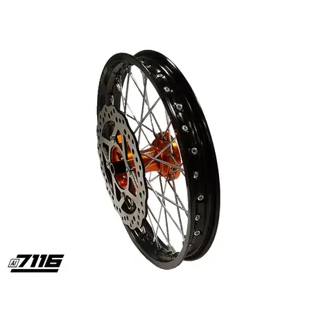 Felge vorn Alu 1.4x14" CNC Nabe orange m. Bremsscheibe YCF Factory Pitbike Nur Für Kurze Zeit