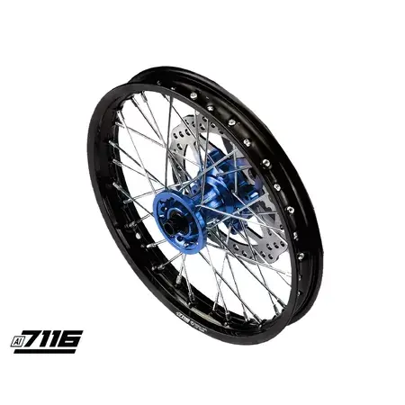 Billig Felge vorn Alu 12" CNC Nabe blau m. Bremsscheibe YCF Factory Pitbike