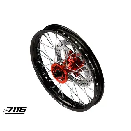 Online Kaufen Felge vorn Alu 12" CNC Nabe orange m. Bremsscheibe YCF Factory Pitbike