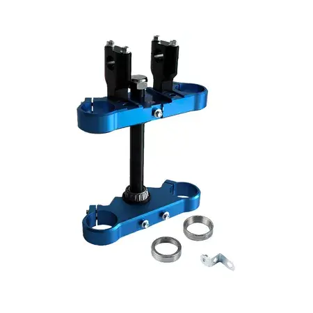 Gabelbrücke 45/48mm + Lenkerklemmen 1 Schraube YCF Pitbike blau Angebot