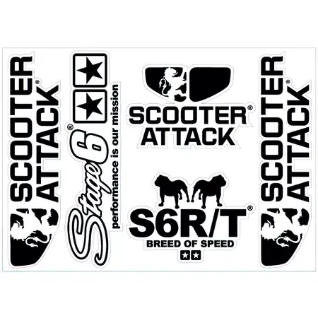 Scooter-Attack Aufkleber 140x100mm Neue Ware