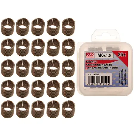 Neuheit Gewindeeinsätze BGS M6 x 1,0 mm 25 Stk.