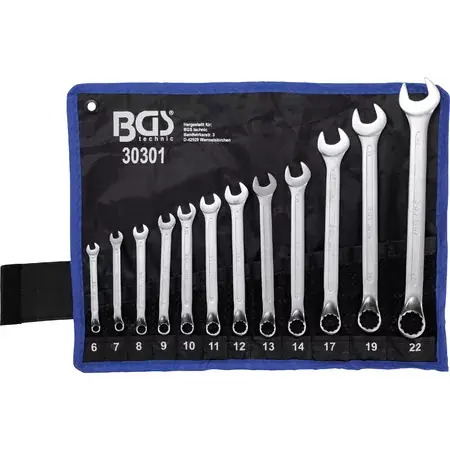 Maul-Ringschlüssel Satz BGS gekröpft SW 6 - 22 mm 12 Stk. Neu Im Sortiment