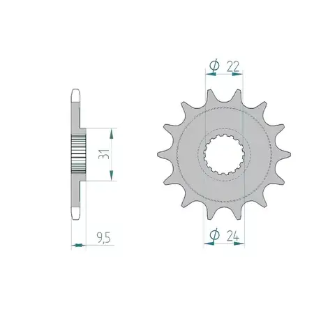 Zertifiziert Ritzel Afam 15 Zähne RM-Z / RMX 450