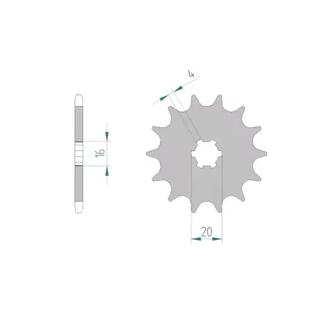 Ritzel Afam 13 Zähne KX 125 1992-1993 Neue Ware